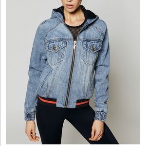 PE Nation Denim Jacket with Hood